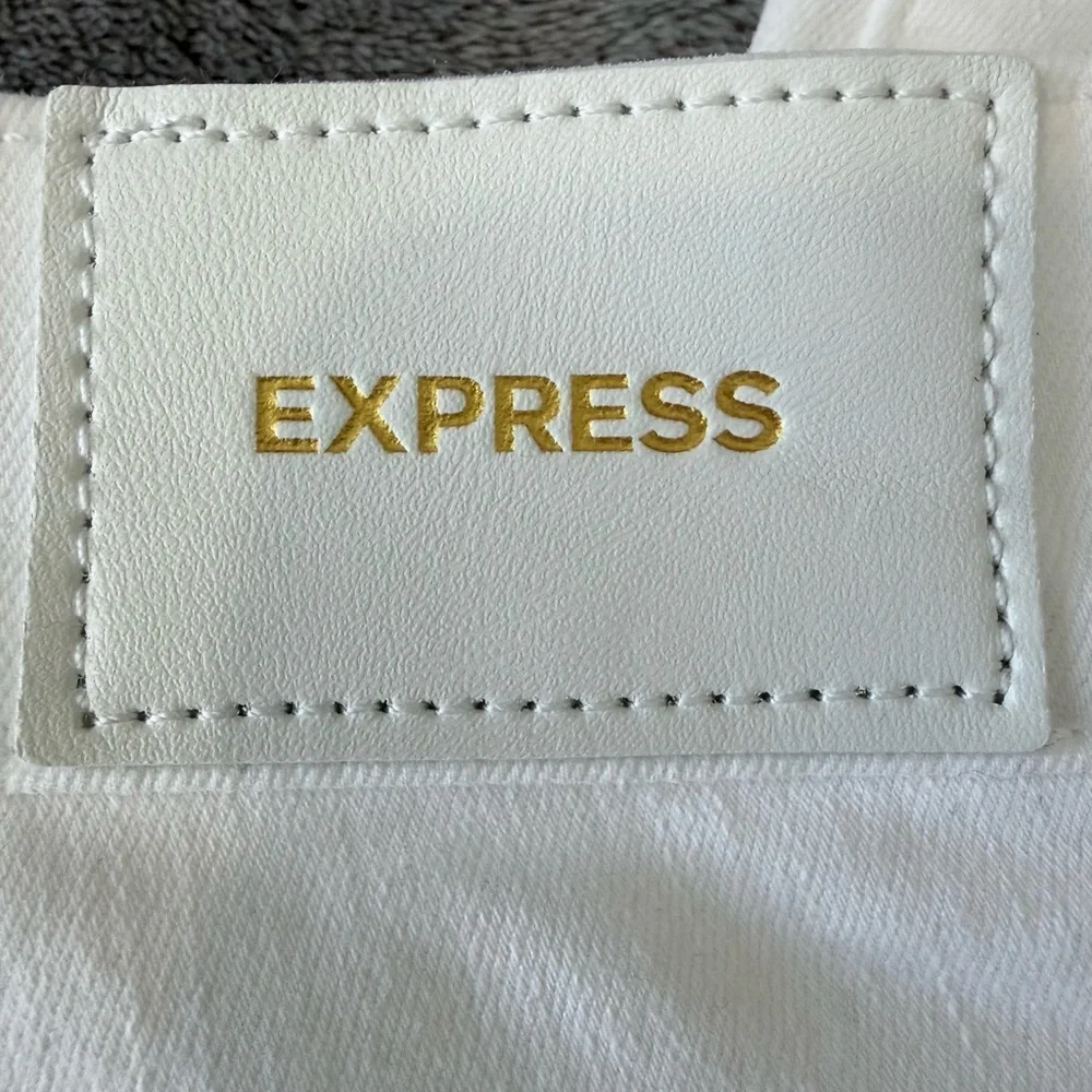 ~Express Women's High Rise White Skinny Jeans